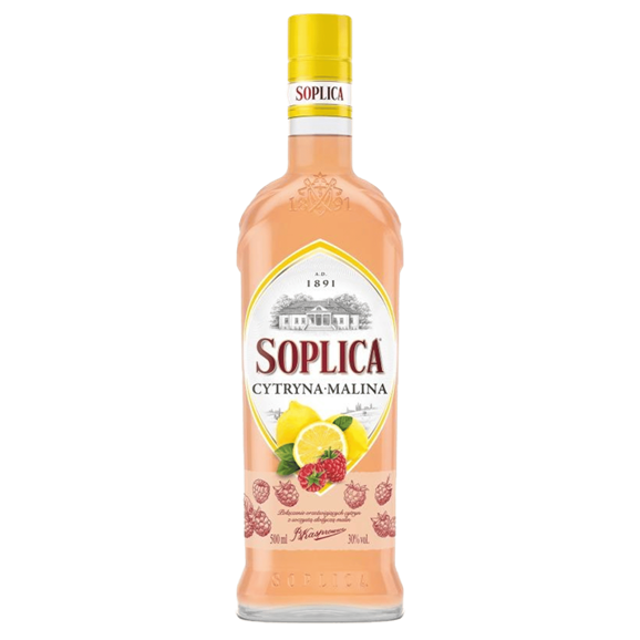 Soplica Lemon & Raspberry Flavoured Vodka Liqueur 28% ABV 500ml