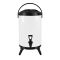 SOGA 12L Stainless Steel Insulated Milk Tea Barrel Hot and Cold Beverage Dispenser Container with Faucet White
