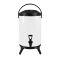 SOGA 10L Stainless Steel Insulated Milk Tea Barrel Hot and Cold Beverage Dispenser Container with Faucet White