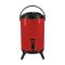 SOGA 14L Stainless Steel Insulated Milk Tea Barrel Hot and Cold Beverage Dispenser Container with Faucet Red