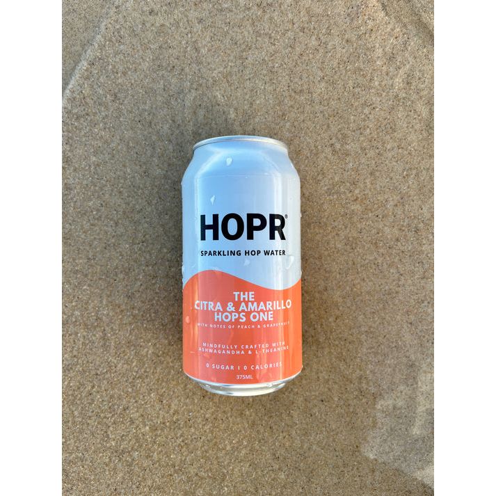 HOPR The Citra & Amarillo Hops One Sparkling Hop Water Non Alcoholic 375mL 16pk