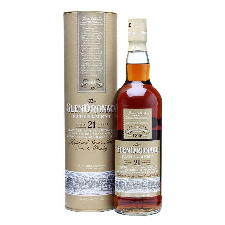 Glendronach 21 Year Old Parliament Single Malt Scotch Whisky 48% ABV 700ml - Old Label