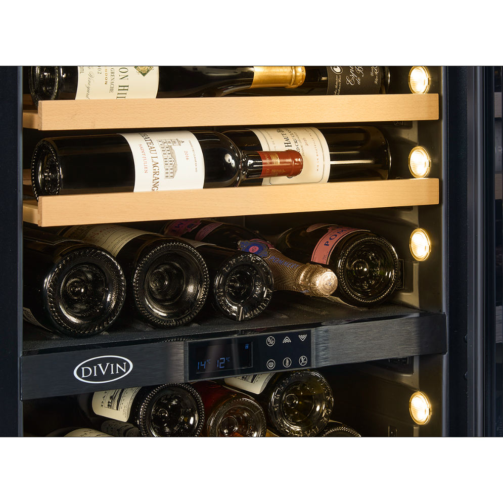 DIVIN DV-636DK Dual-Zone Wine Fridge.